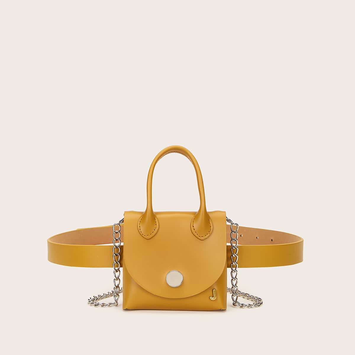 

Mini Fanny Pack With Chain Strap, Yellow