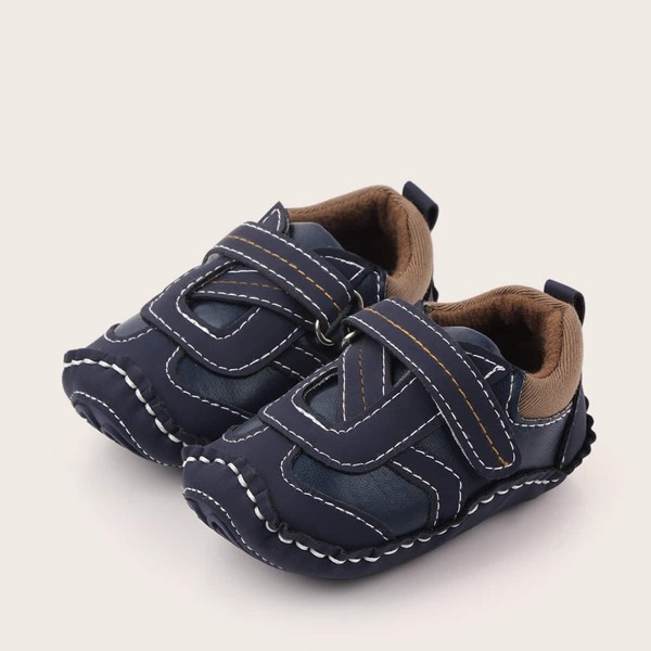 

Baby Boy Ruffle Trim Velcro Strap Sneakers, Blue