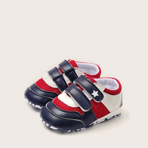 

Baby Boy Color Block Velcro Strap Sneakers, Multicolor