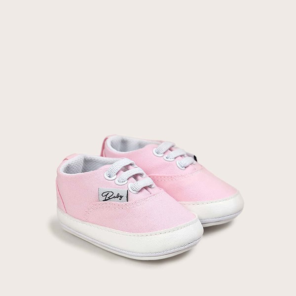 

Baby Girl Lace-up Front Canvas Sneakers, Pink