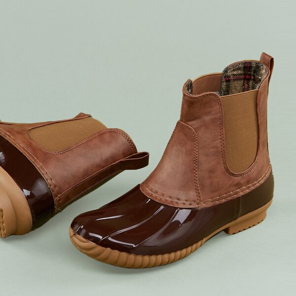 

Stretch Goring Pull On Short Cold Weather Boots, Multicolor