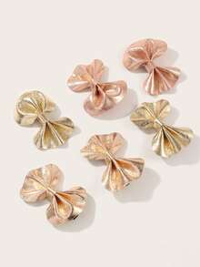 6 Piezas/set Clips Para El Cabello Con Lazo Para Niñas - Multicolor - Ver 4