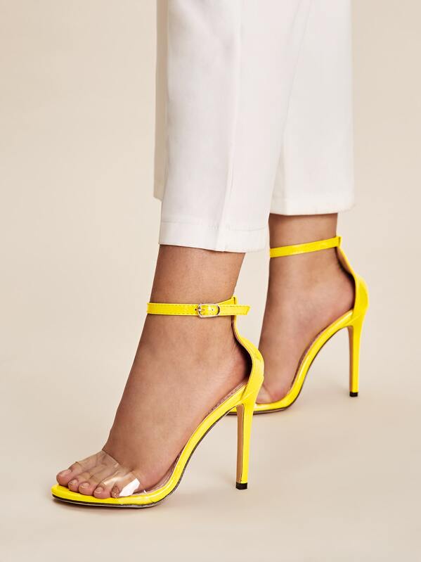

Ankle Strap Stiletto Heels, Yellow