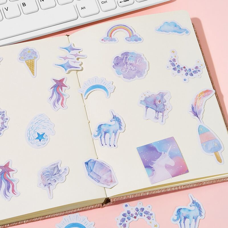 

46pcs Unicorn & Flower Pattern Sticker