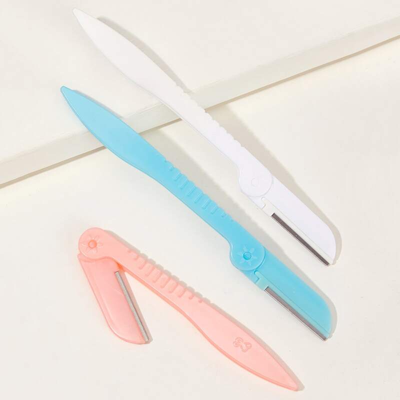 

3pcs Portable Eyebrow Trimmer, Multicolor