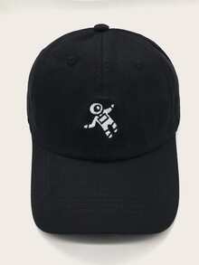 Gorro béisbol de hombres con patrón de astronauta - Negro - Ver 3