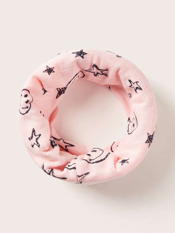 

Toddler Girls Cartoon Graphic Ring Scarf, Multicolor