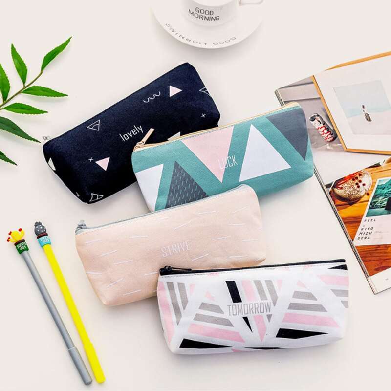 

1pc Geometric Pattern Pencil Case