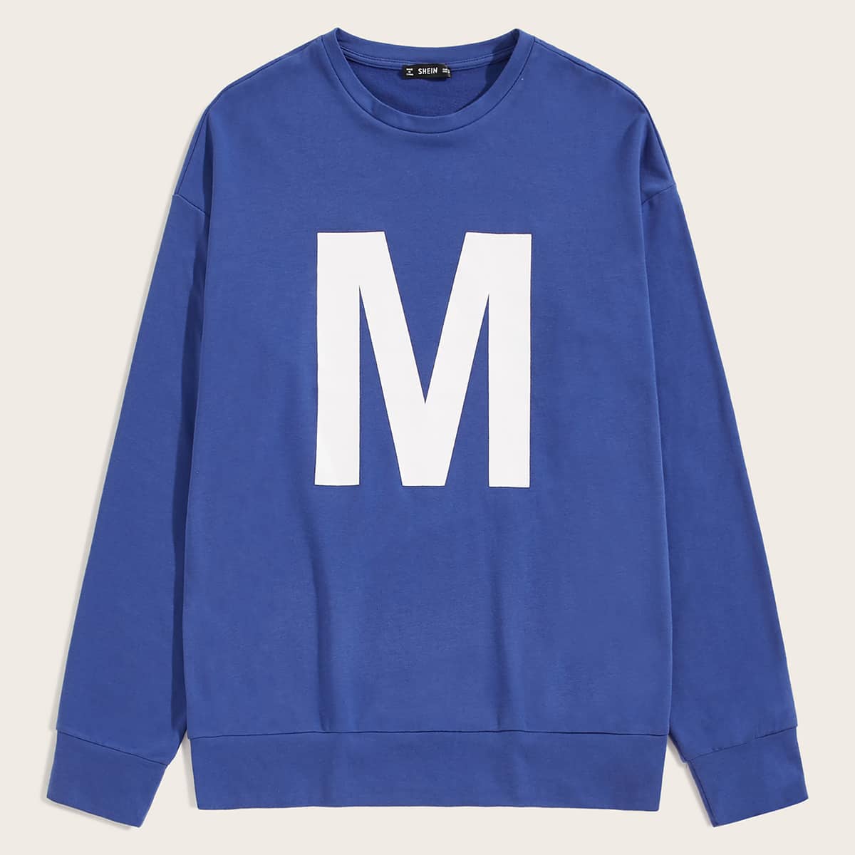 

Guys Crew Neck Letter Graphic Pullover, Blue bright