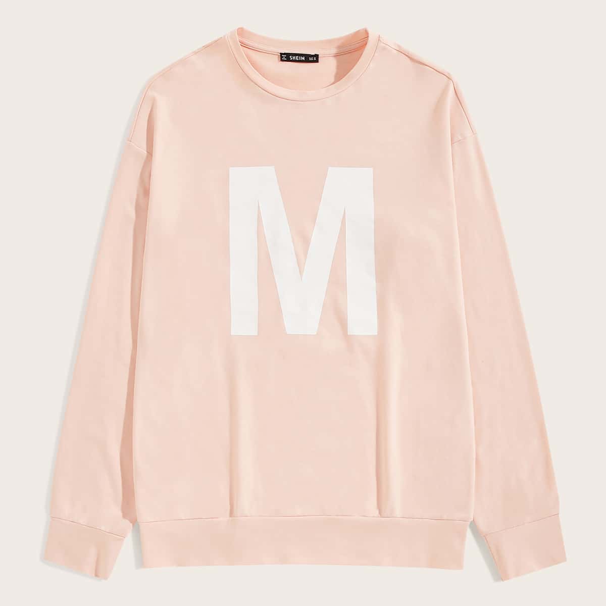 

Guys Letter Graphic Pullover, Pink pastel