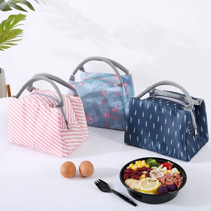 

1pc Portable Lunch Bag, Multicolor