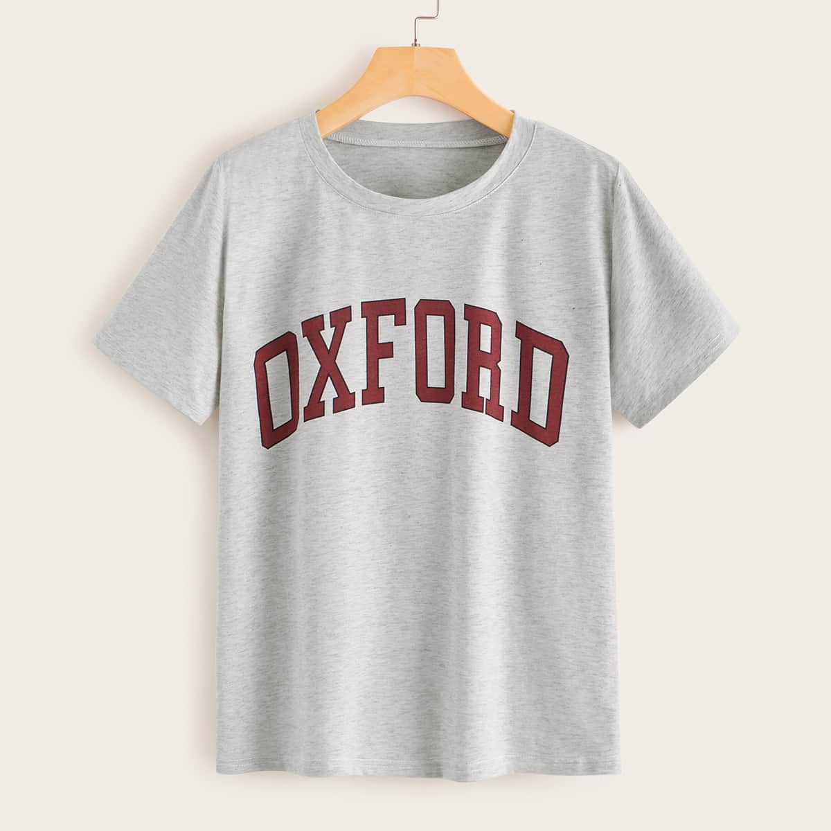 

Letter Graphic Grey Tee