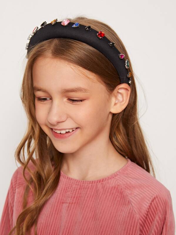 

Girls Gemstone Decor Padded Headband, Multicolor