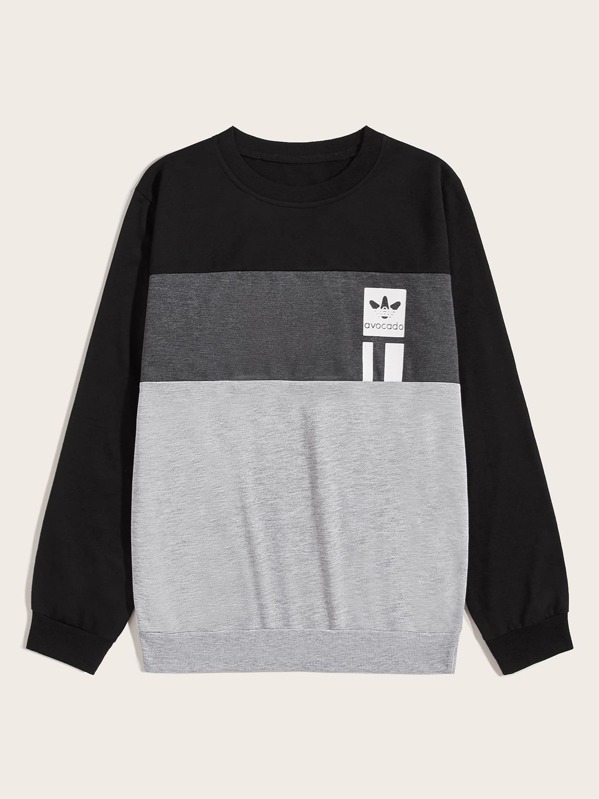 

Men Cut And Sew Letter Graphic Sweatshirt, Multicolor