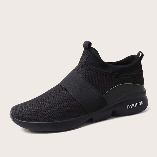 

Men Slip On Wide Fit Sneakers, Black