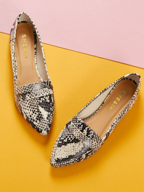 

Snake Print Loafers, Multicolor