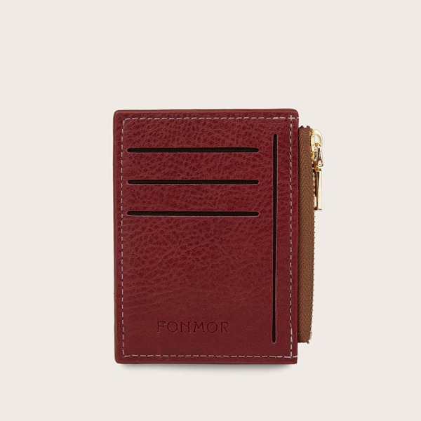 

Minimalist Purse With Card Holder, Burgundy