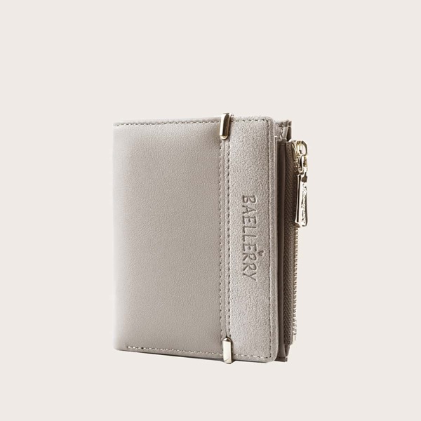

Fold Over Purse With Card Holder, Grey