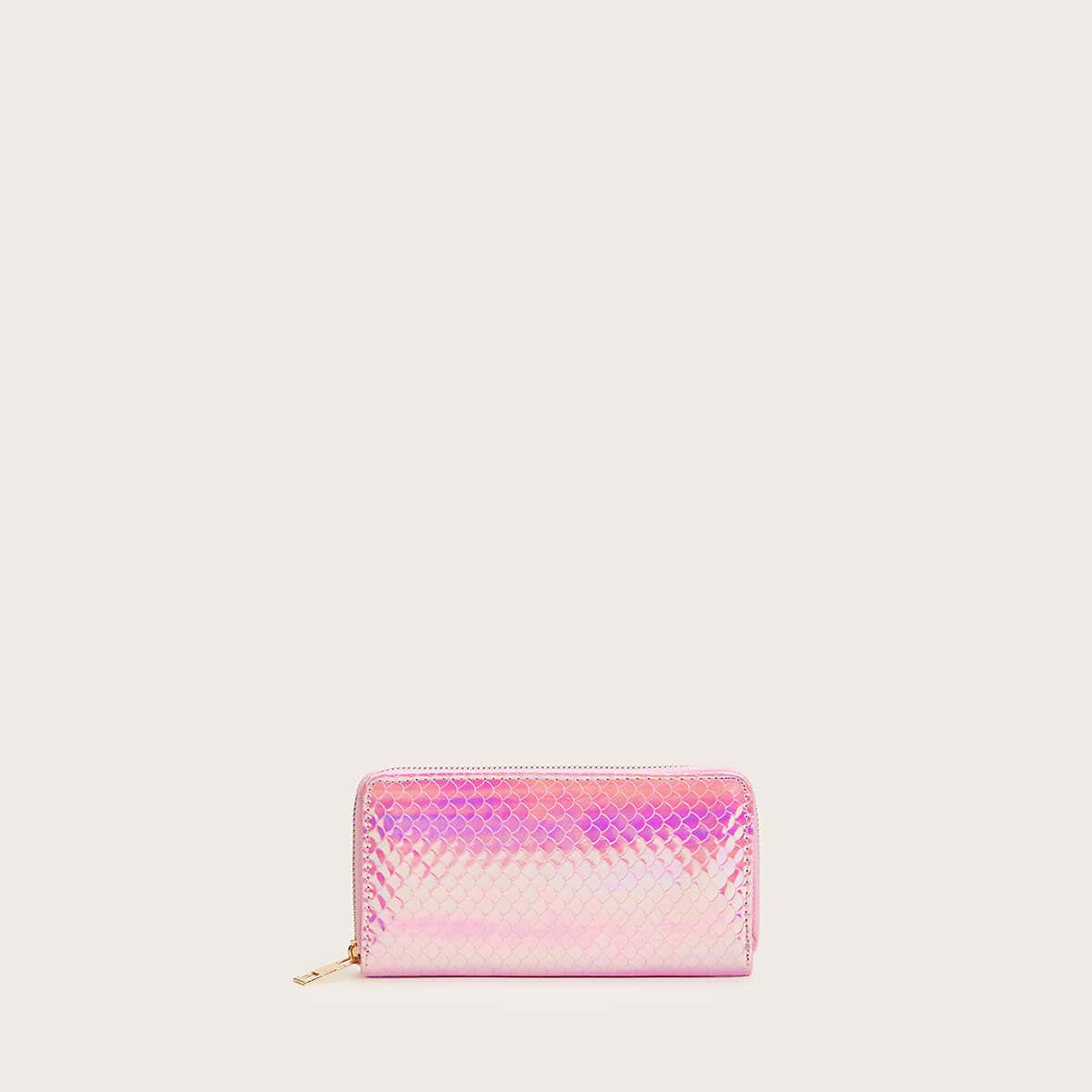 

Fish Scale Holographic Purse, Pink