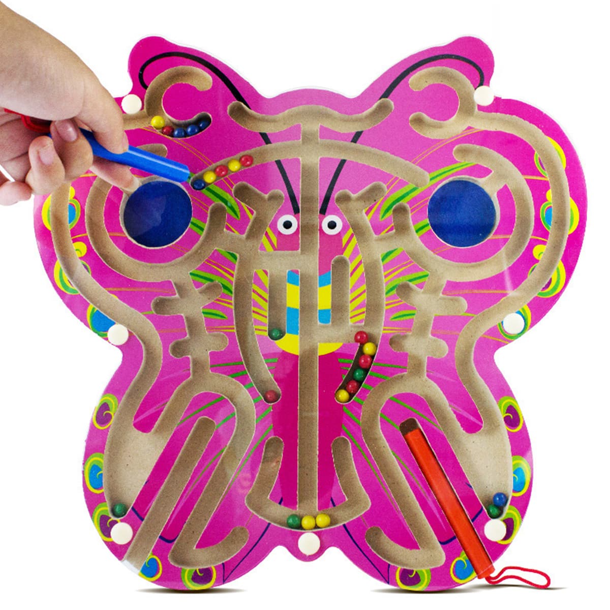 

1pc Butterfly Magnetic Stick Ball Educational Toy