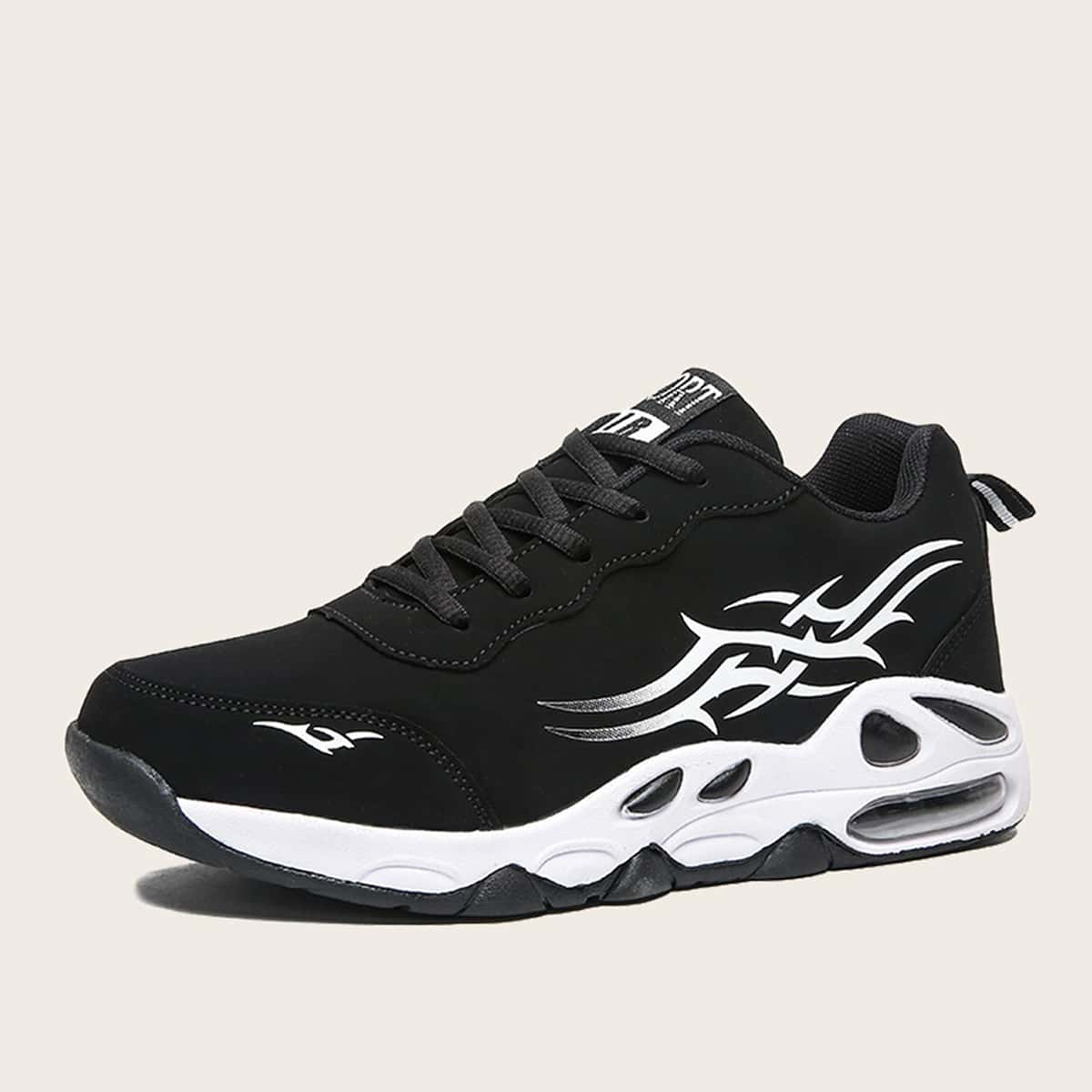 

Guys Lace-up Front Chunky Sneakers, Black