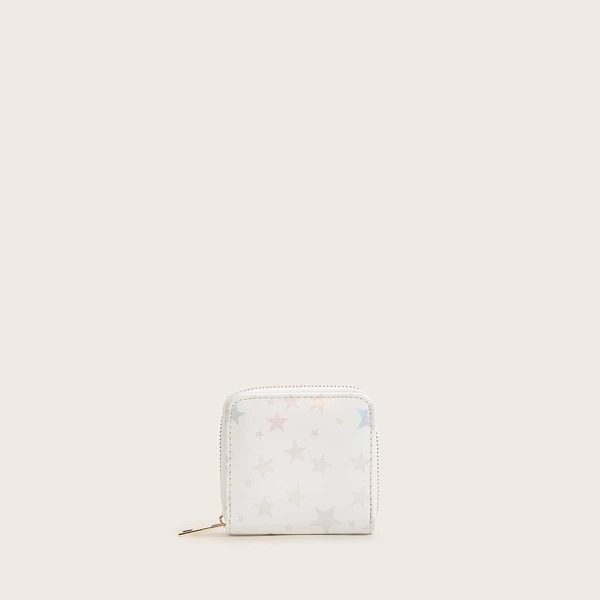 

Star Graphic Purse, White