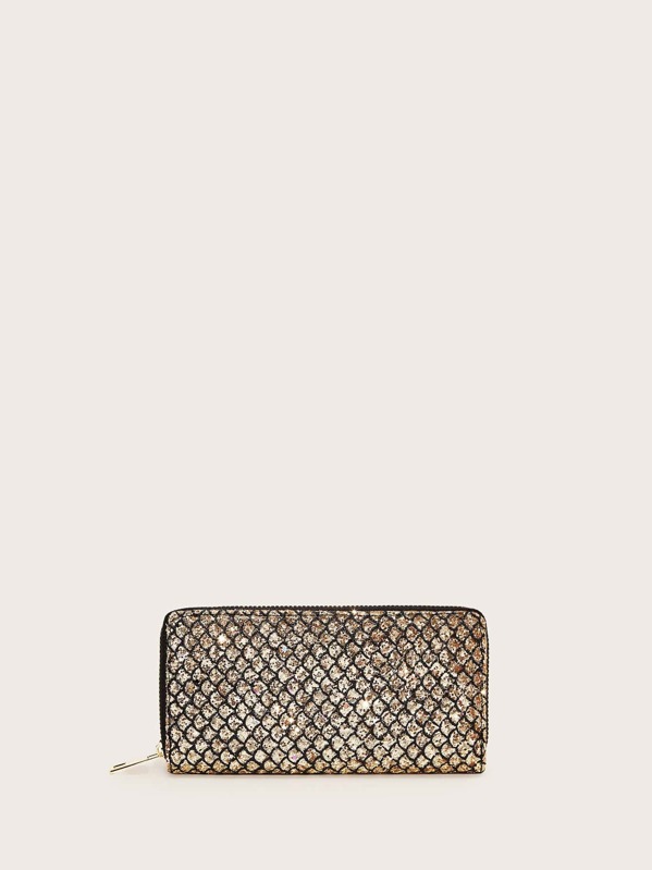 

Glitter Fish Scale Purse, Gold