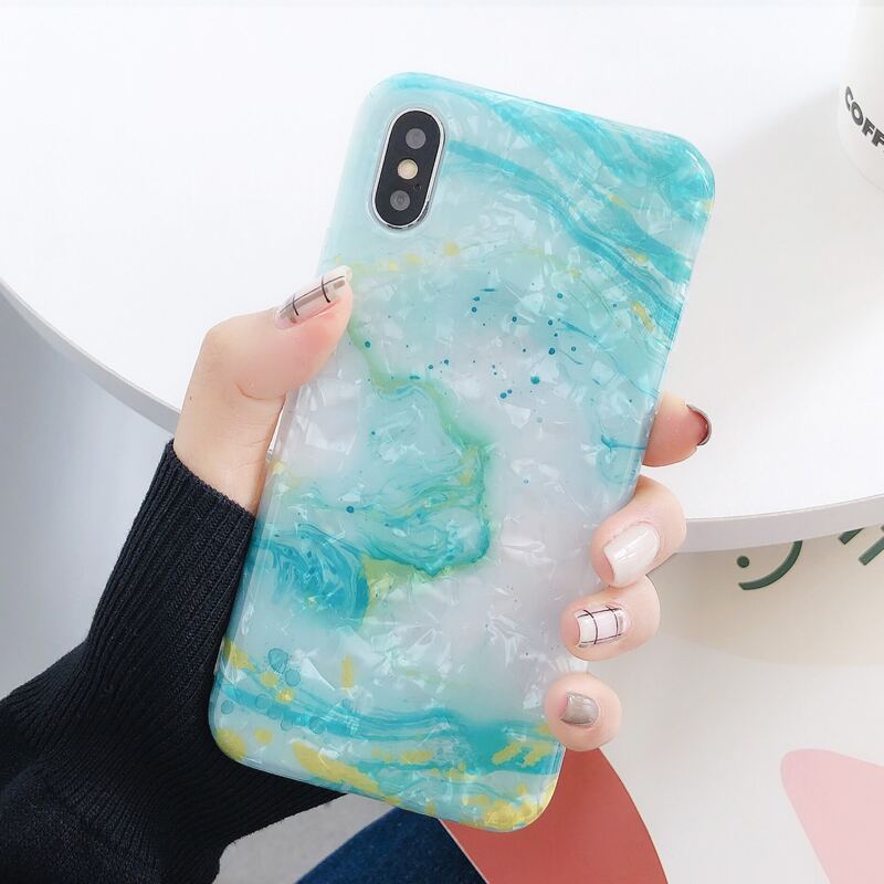 

1pc Marble Shell Pattern iPhone Case