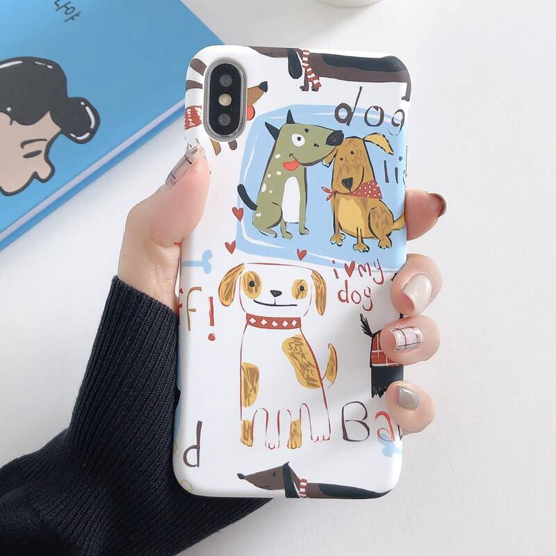 

1pc Cartoon Gog Print iPhone Case