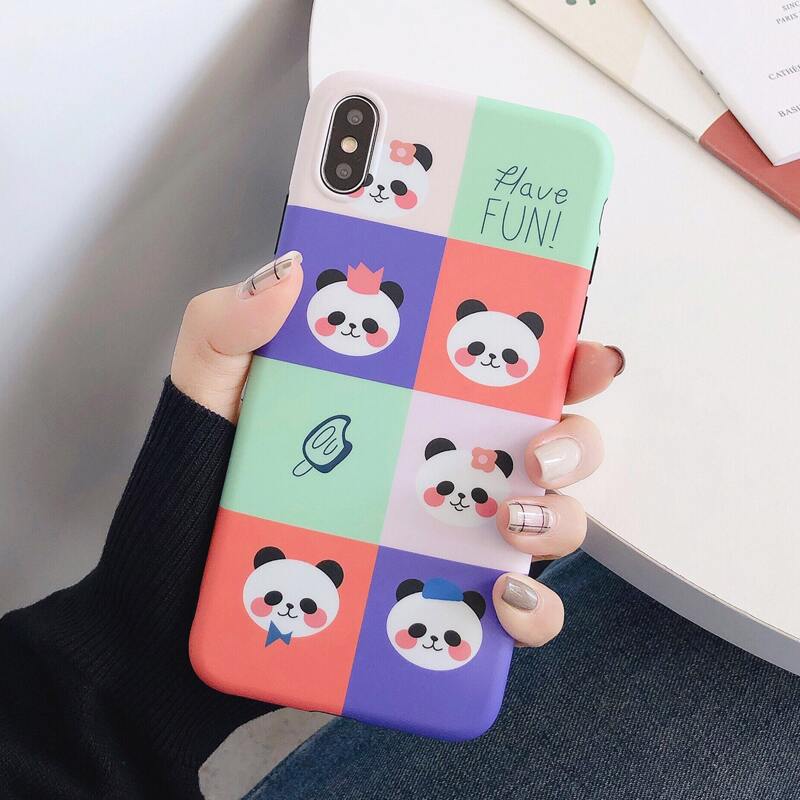 

1pc Cartoon Panda Print iPhone Case