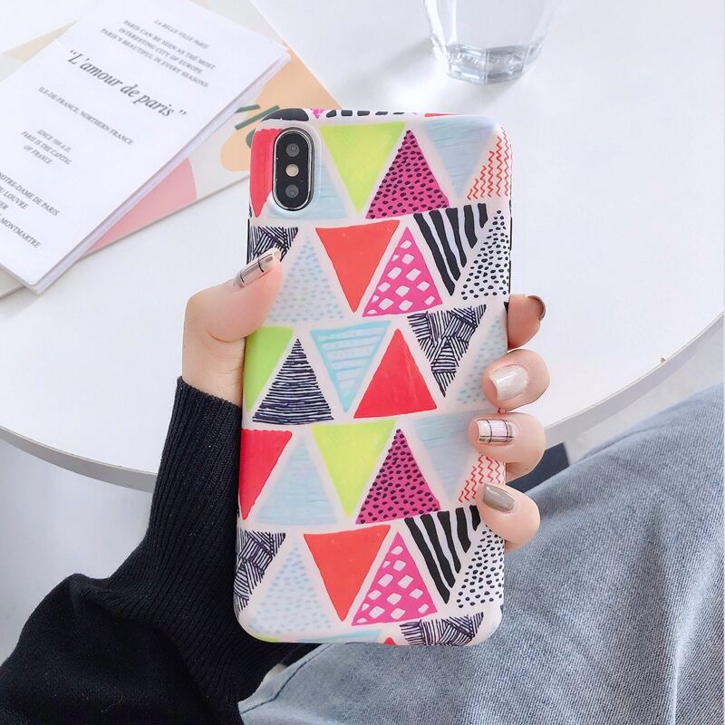 

1pc Geometric Pattern iPhone Case
