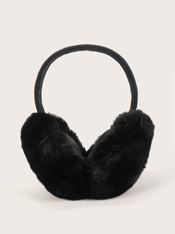 1pc Solid Fuzzy Fluffy Earmuff SHEIN USA