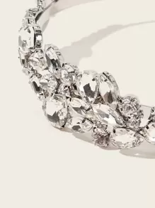 SHEIN Belle Rhinestone Decor Hair Hoop Elegant Headbands Hairband