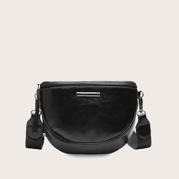 

Girls Metal Detail Crossbody Bag, Black