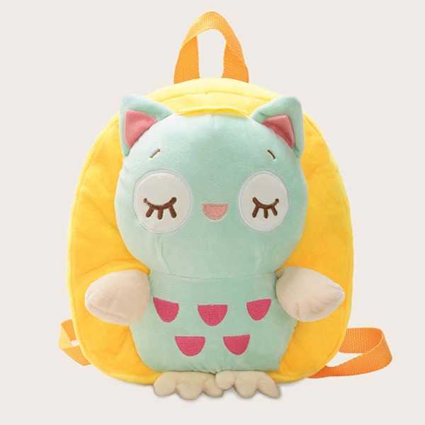 

Kids Owl Decor Fuzzy Backpack, Yellow