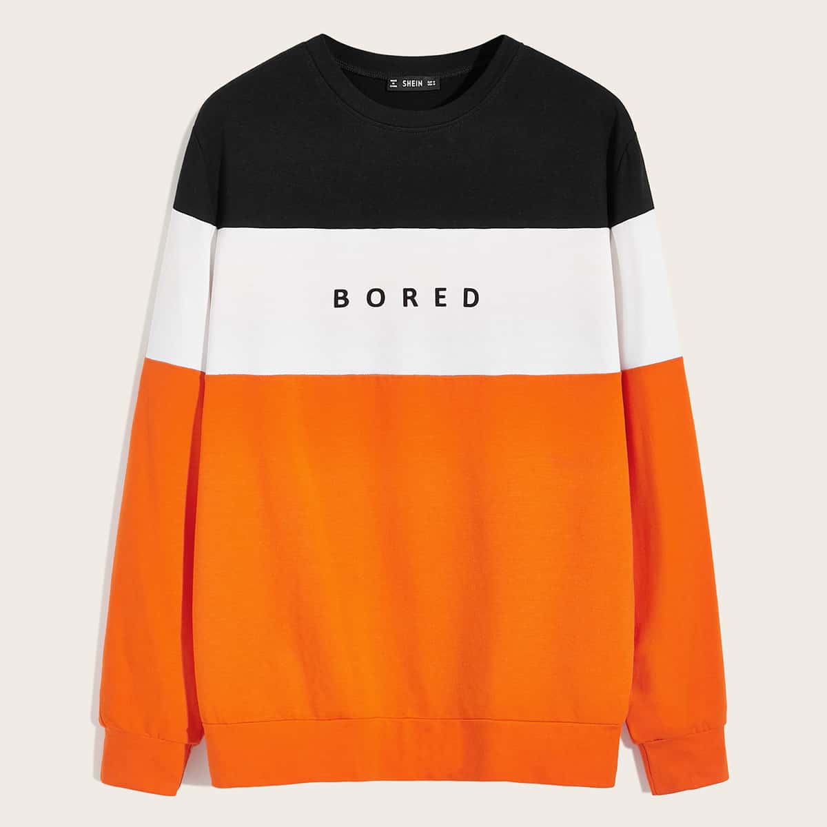 

Guys Neon Panel Letter Graphic Colorblock Pullover, Multicolor