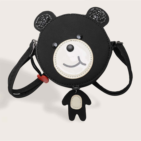 

Сумка через плечо в мультяшной форме для девочек, Чёрный