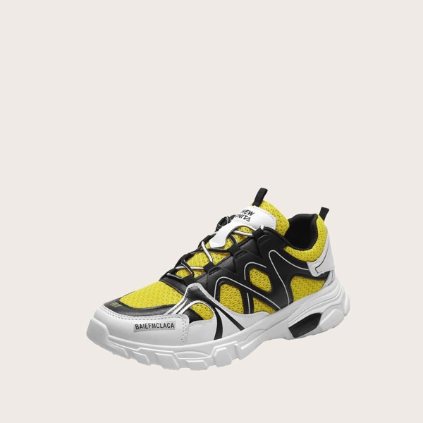 

Men Color Block Wide Fit Sneakers, Multicolor