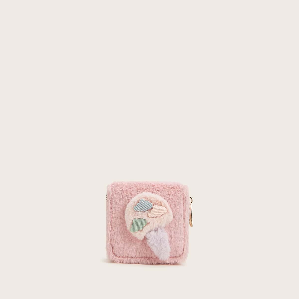 

Faux Fur Fluffy Purse, Pink
