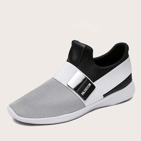 

Men Slip On Wide Fit Sneakers, Grey