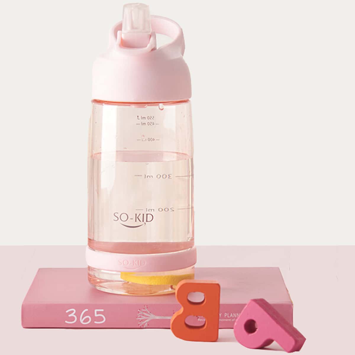 

1pc Portable Straw Water Bottle, Multicolor