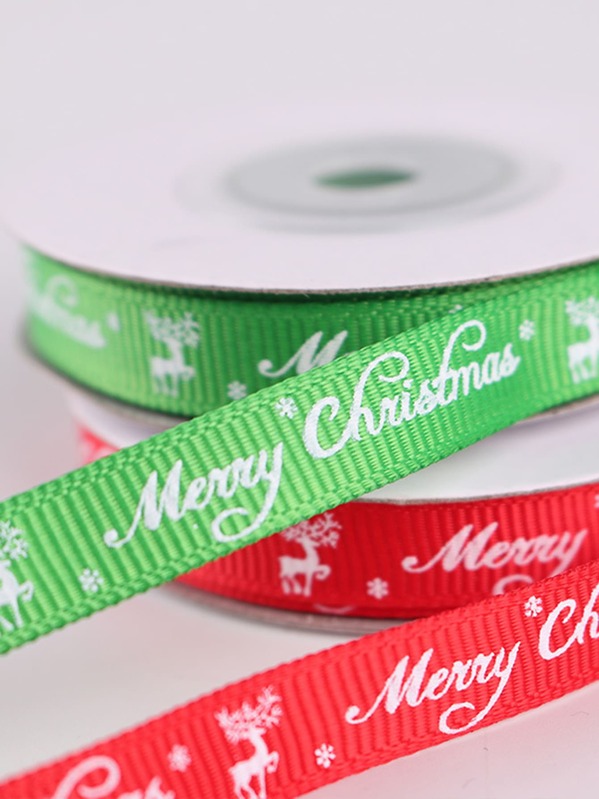 

2rolls Christmas Wrapping Ribbon, Multicolor