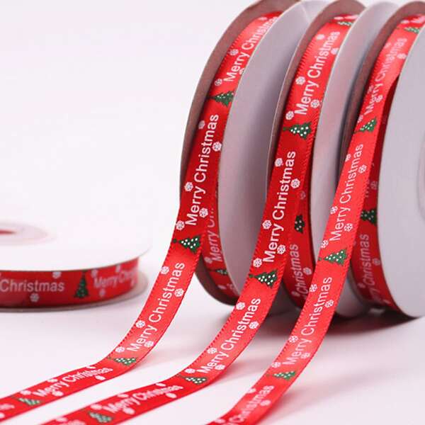 

1roll Christmas Wrapping Ribbon, Red