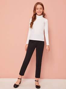 SHEIN Top din tricot cu coaste pentru fete Tween
