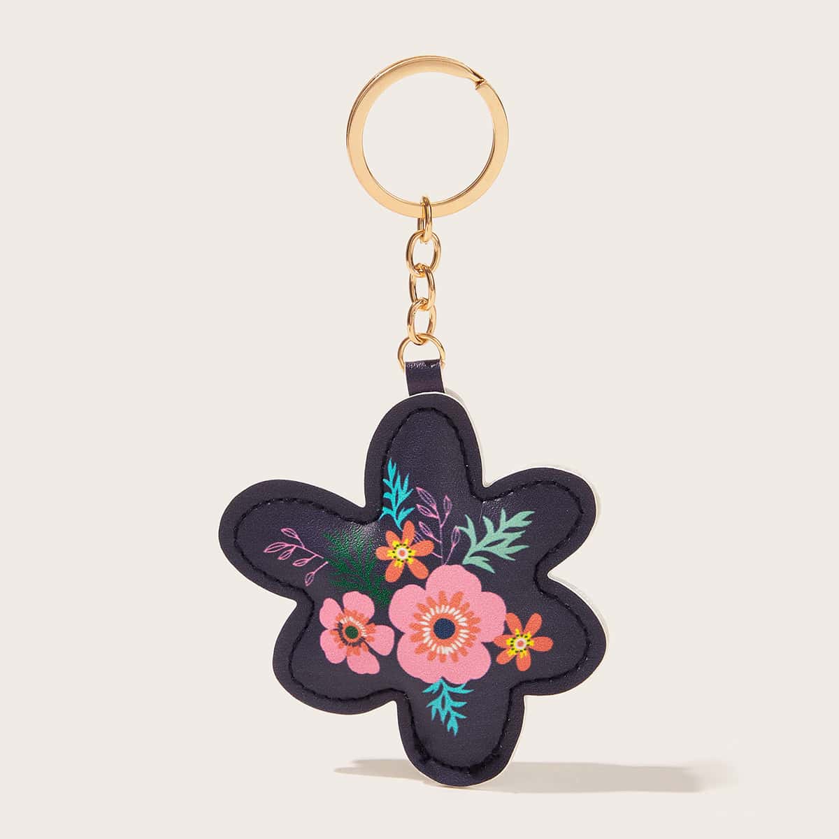 

Flower Charm Keychain, Multicolor