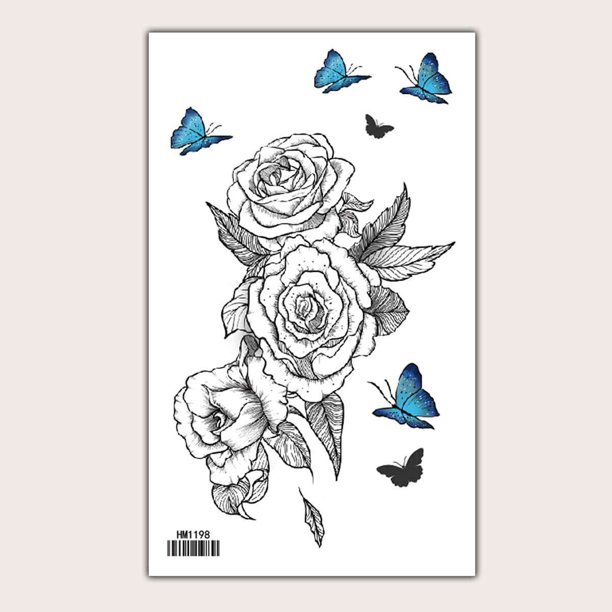 

1sheet Flower Pattern Tattoo Sticker, Multicolor