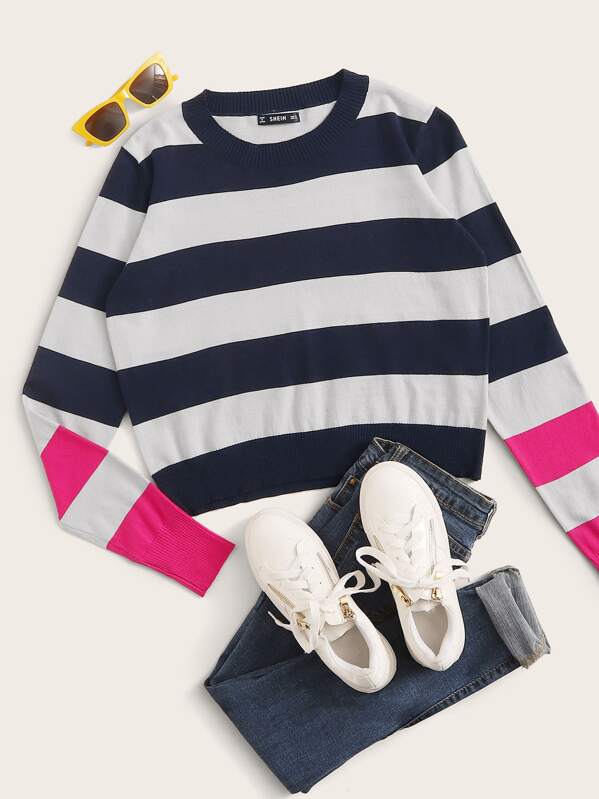 

Striped Color Block Jumper, Multicolor