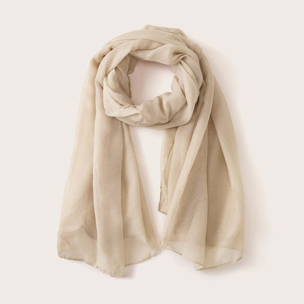

Sequin Decor Scarf, Beige