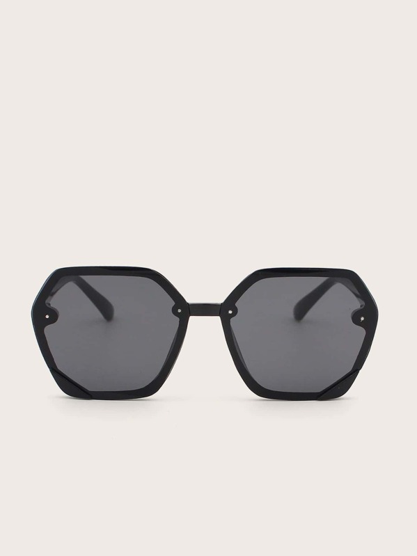 

Детские солнечные очки с многоугольной рамкой, Черные