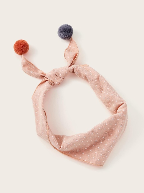 

Toddler Girls Pom Pom Decor Scarf, Pink